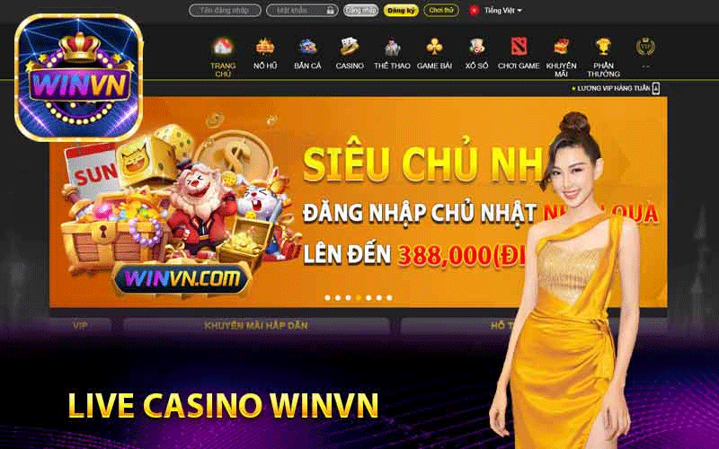 Khuyến mãi hấp dẫn khi chơi live casino winvn